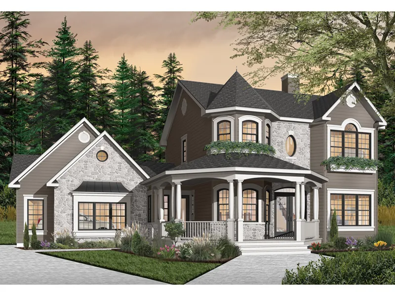 Farmhouse Plan Front Photo 02 - Hereford Country Victorian Home 032D-0638 - Search House Plans and More