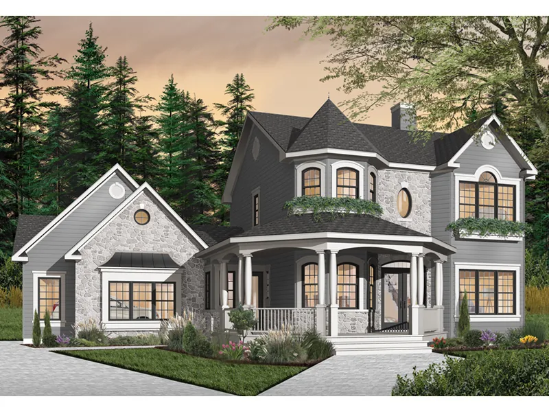 Arts & Crafts House Plan Front Photo 03 - Hereford Country Victorian Home 032D-0638 - Search House Plans and More