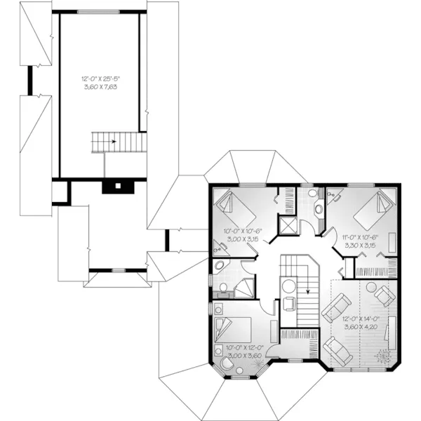 Traditional House Plan Second Floor - Laurel Run Victorian Home 032D-0639 - Shop House Plans and More