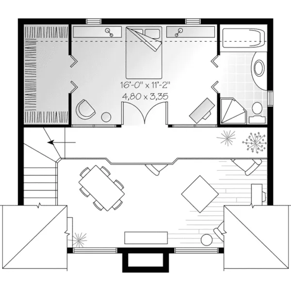 Contemporary House Plan Second Floor - Ricardo Point Waterfront Home 032D-0641 - Shop House Plans and More