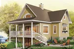 Southern House Plan Front Image - Hackberry Creek Cottage Home 032D-0643 - Search House Plans and More