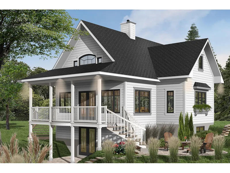Vacation House Plan Front Photo 01 - Hackberry Creek Cottage Home 032D-0643 - Search House Plans and More