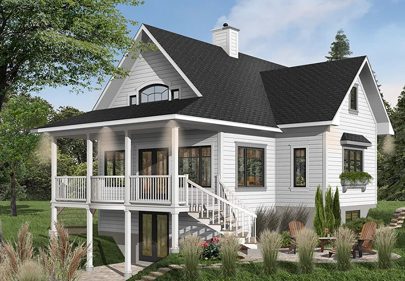 Country House Plan Rear Photo 01 - Hackberry Creek Cottage Home 032D-0643 - Search House Plans and More