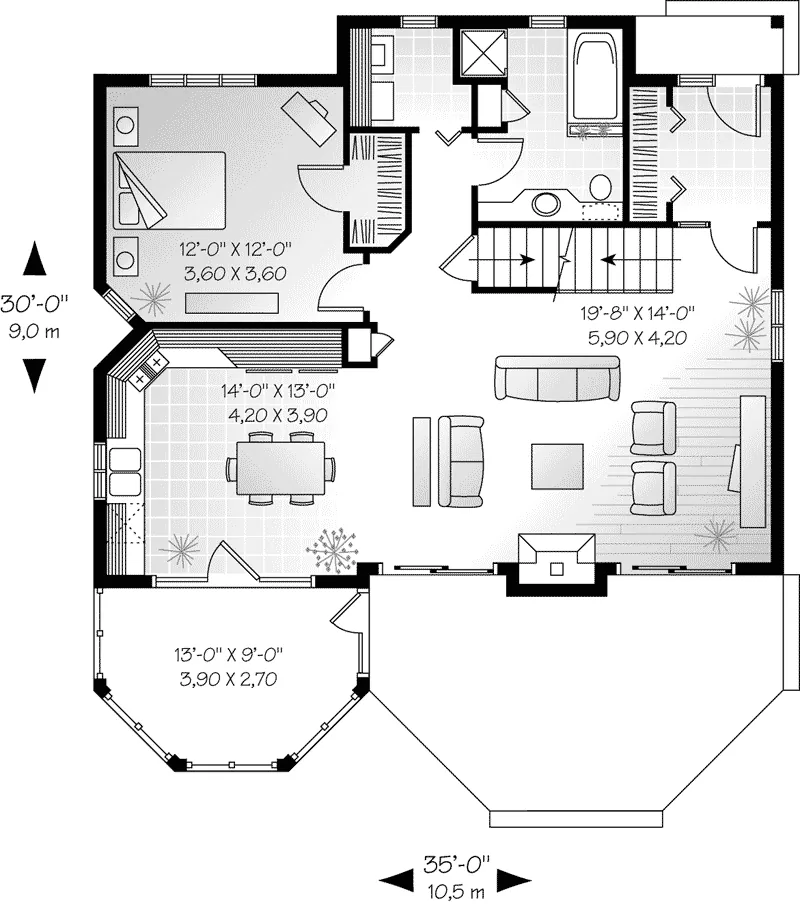 Southern House Plan First Floor - Prestonwood Country Home 032D-0644 - Shop House Plans and More