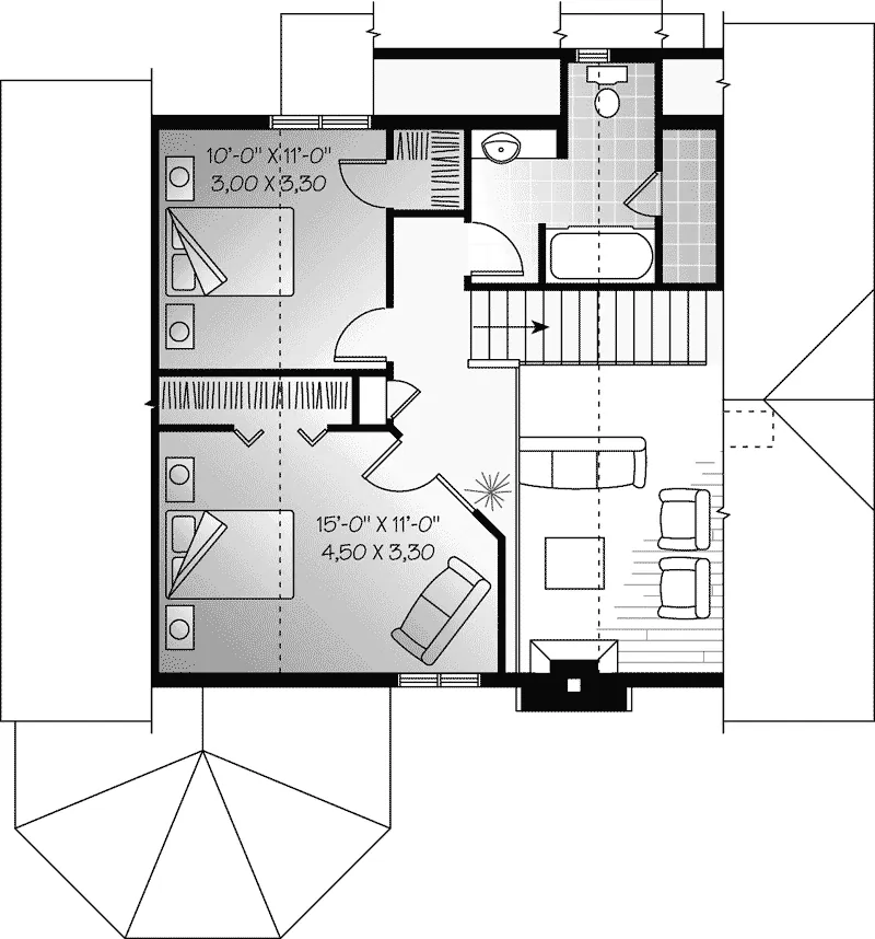 Vacation House Plan Second Floor - Prestonwood Country Home 032D-0644 - Shop House Plans and More