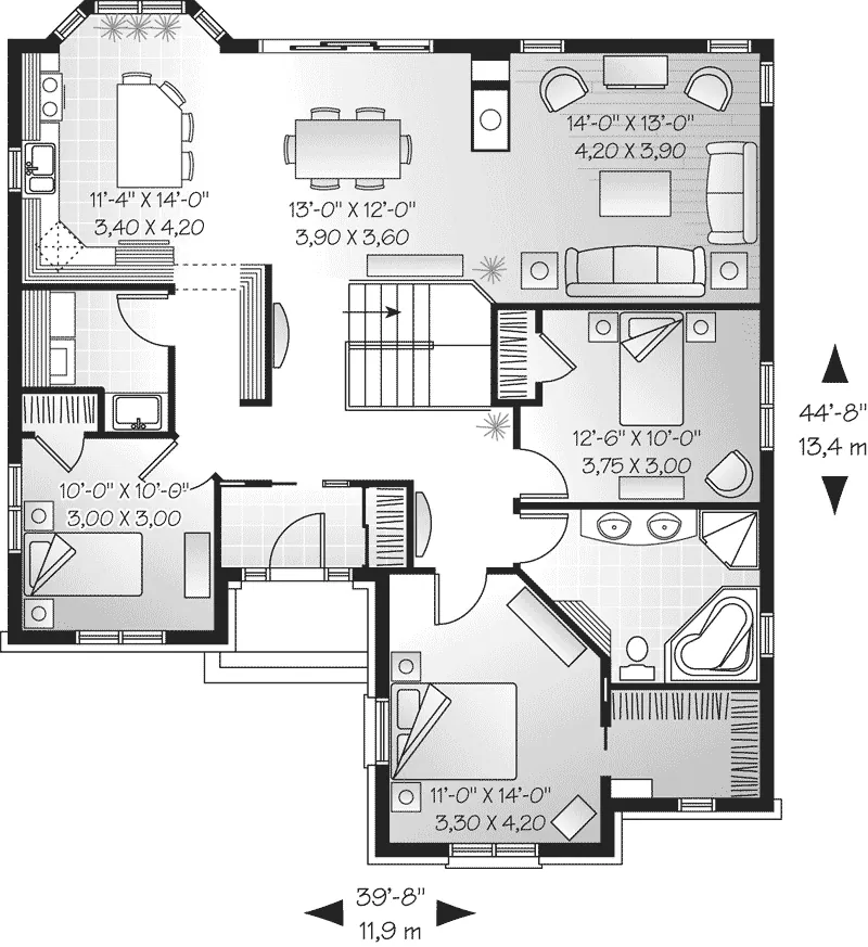 Southern House Plan First Floor - Craigranch One-Story Home 032D-0648 - Search House Plans and More