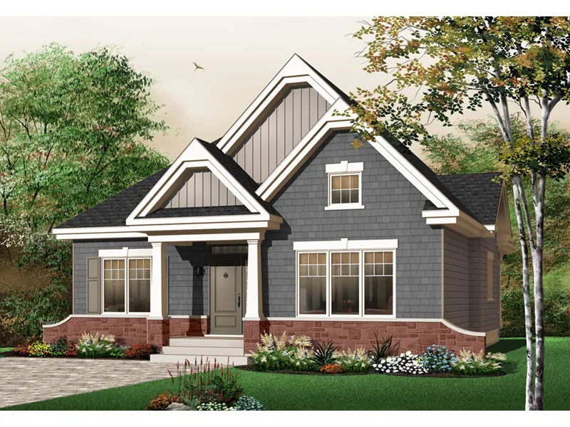 Shingle House Plan Front Photo 01 - Shady Shore Sunbelt Home 032D-0652 - Shop House Plans and More