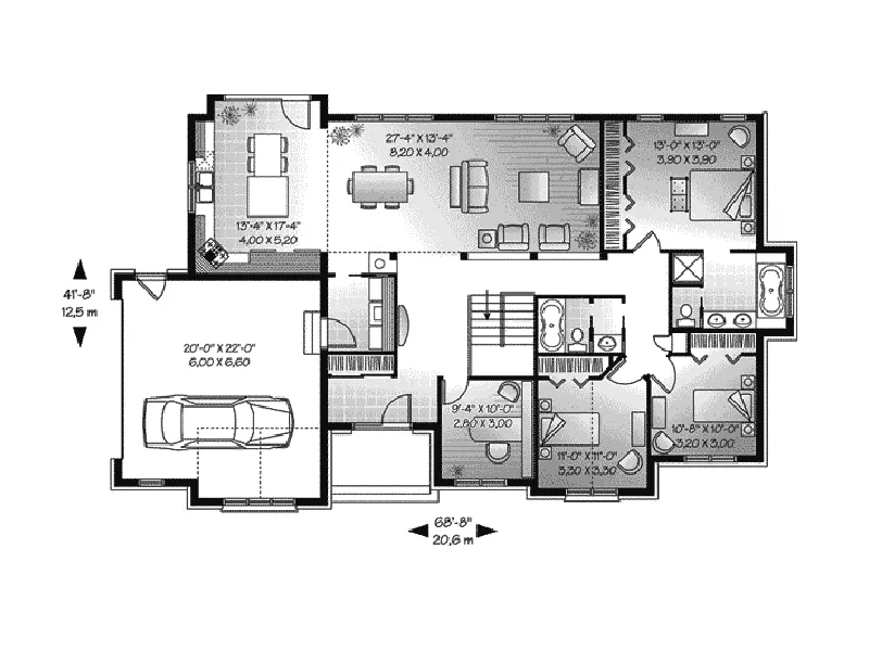 Traditional House Plan First Floor - Primrose Creek Country Home 032D-0659 - Shop House Plans and More