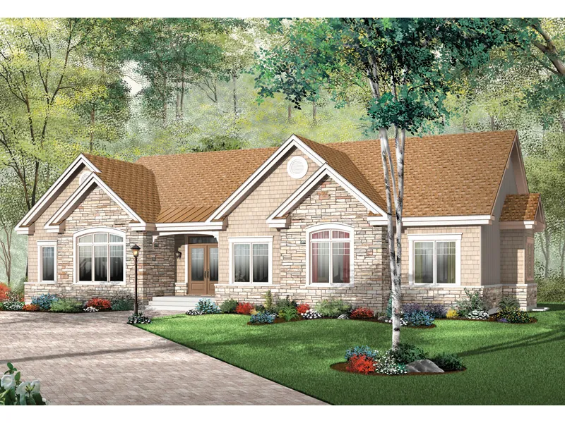 Ranch House Plan Front Image - Primrose Creek Country Home 032D-0659 - Shop House Plans and More