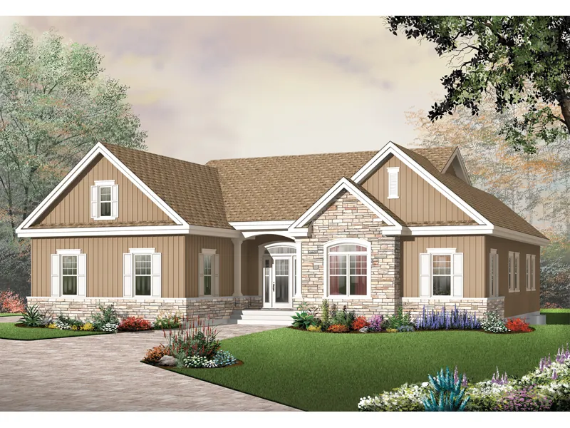 Southern House Plan Front Image - Cantera Craftsman Home 032D-0661 - Search House Plans and More