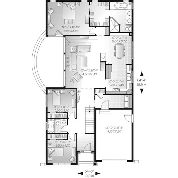 Craftsman House Plan First Floor - Garavelli Arts And Crafts Home 032D-0662 - Search House Plans and More