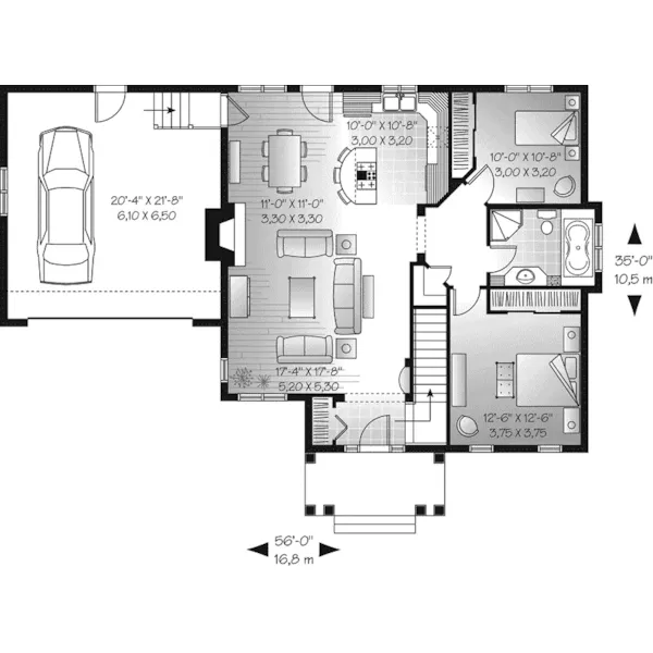 Traditional House Plan First Floor - Cushing Arts And Crafts Home 032D-0668 - Search House Plans and More