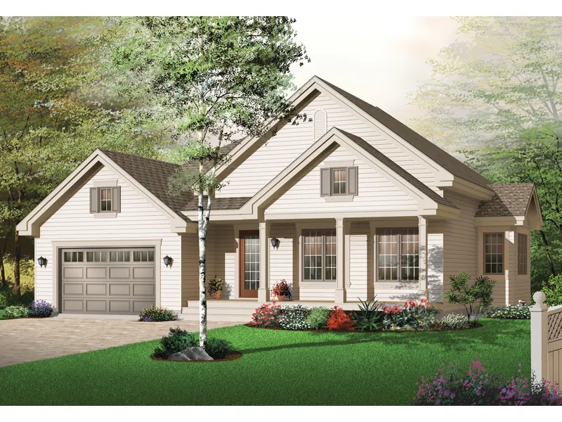 Traditional House Plan Front Photo 01 - Mallory Contemporary Home 032D-0671 - Shop House Plans and More