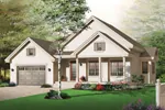 Traditional House Plan Front Photo 01 - Mallory Contemporary Home 032D-0671 - Shop House Plans and More