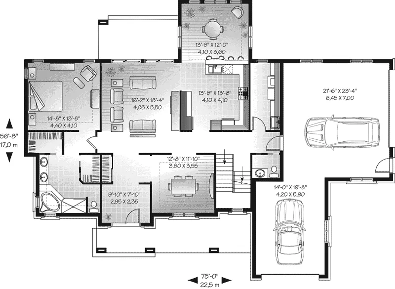 Tudor House Plan First Floor - Kleinman Traditional Home 032D-0679 - Search House Plans and More