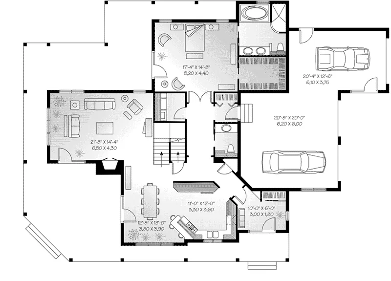 Luxury House Plan First Floor - Greenfield Farm Country Home 032D-0681 - Search House Plans and More