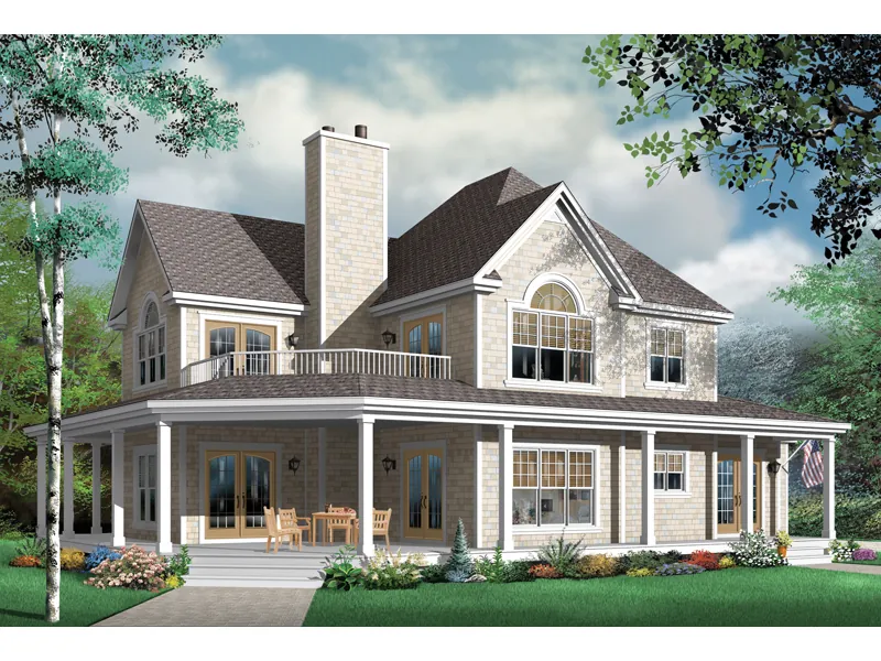 Luxury House Plan Front Image - Greenfield Farm Country Home 032D-0681 - Search House Plans and More