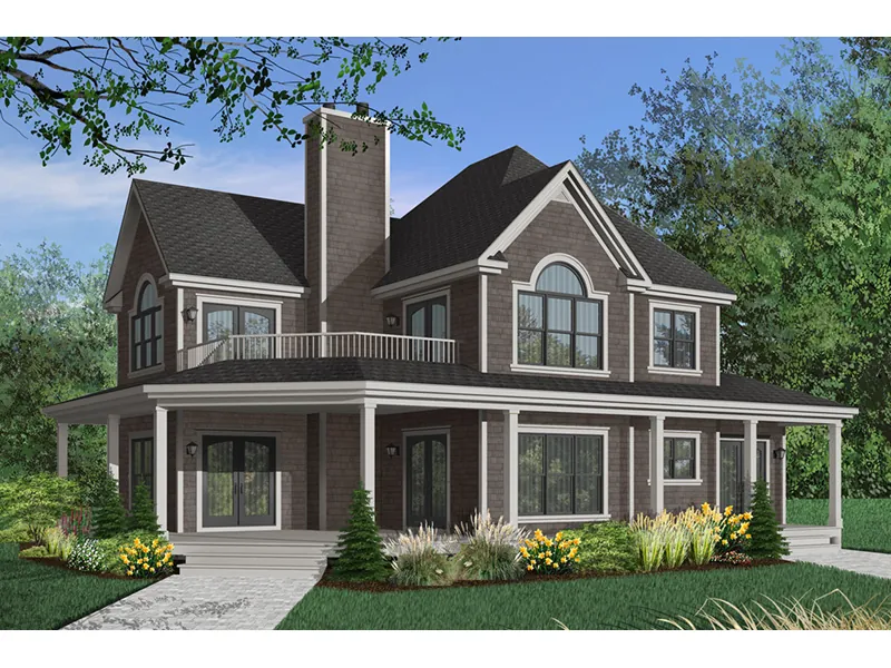 Luxury House Plan Front Photo 02 - Greenfield Farm Country Home 032D-0681 - Search House Plans and More