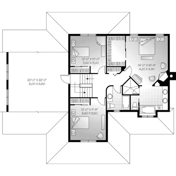 Country House Plan Second Floor - Packard Place Country Home 032D-0682 - Shop House Plans and More