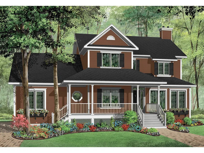 Southern House Plan Front Photo 03 - Packard Place Country Home 032D-0682 - Shop House Plans and More
