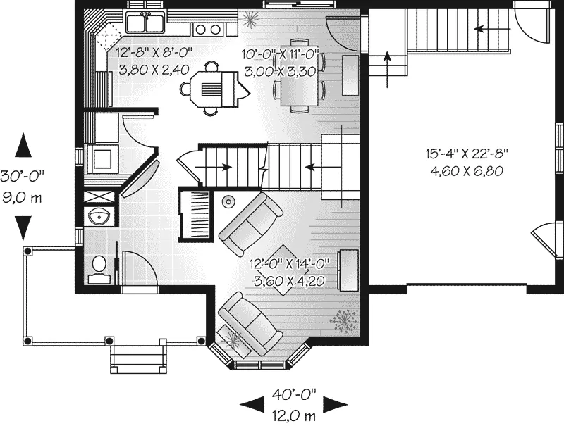 Farmhouse Plan First Floor - Elam Hollow Victorian Home 032D-0683 - Search House Plans and More