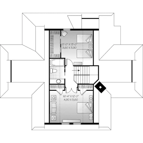 Country House Plan Second Floor - Crestwood Lake Waterfront Home 032D-0686 - Search House Plans and More