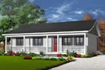 Traditional House Plan Front Photo 02 - Lebeau Bayou Acadian Ranch Home 032D-0688 - Shop House Plans and More