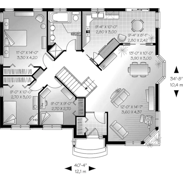 Florida House Plan First Floor - Branchmont Ranch Home 032D-0689 - Search House Plans and More