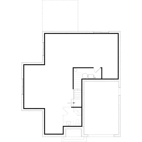 Arts & Crafts House Plan Lower Level Floor - Gorman Traditional Home 032D-0691 - Search House Plans and More