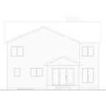 Arts & Crafts House Plan Rear Elevation - Gorman Traditional Home 032D-0691 - Search House Plans and More