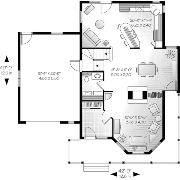 Lowcountry House Plan First Floor - Hampstead Victorian Home 032D-0693 - Search House Plans and More