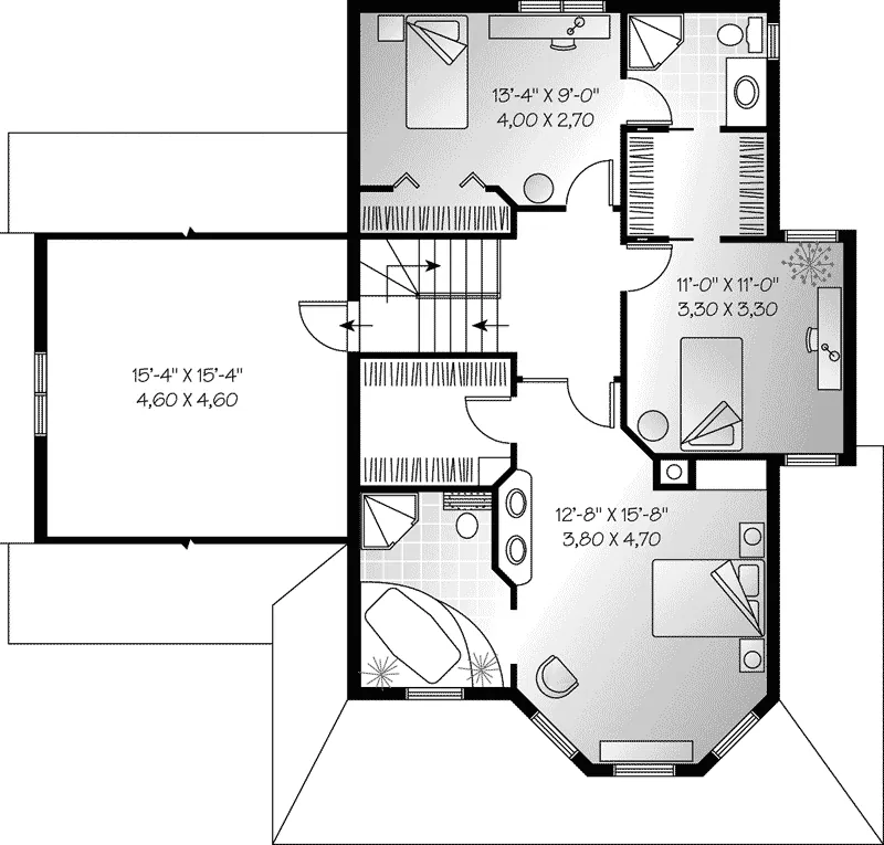Southern House Plan Second Floor - Hampstead Victorian Home 032D-0693 - Search House Plans and More