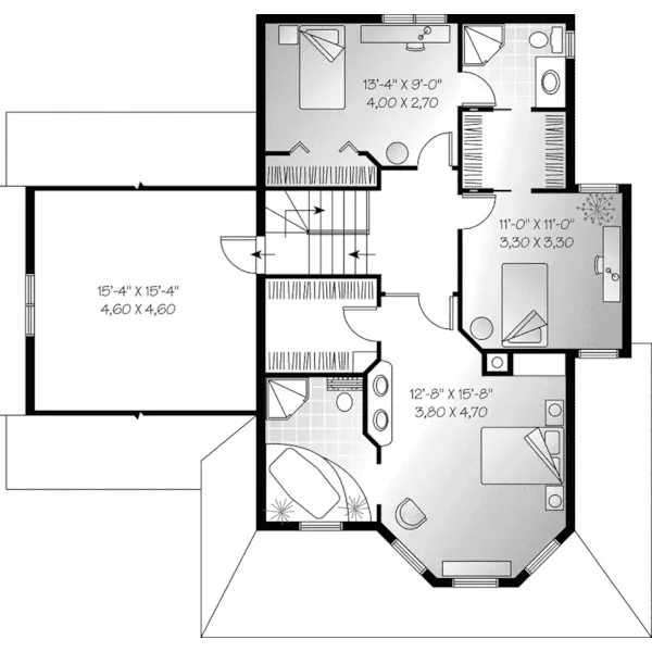 Lowcountry House Plan Second Floor - Hampstead Victorian Home 032D-0693 - Search House Plans and More