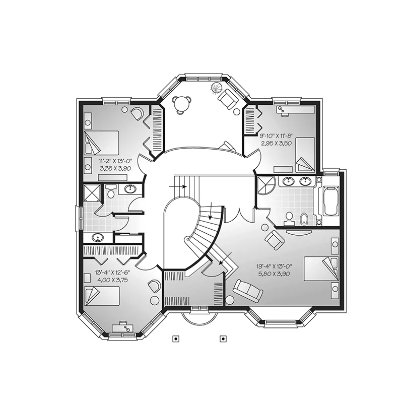 European House Plan Second Floor - Apria Victorian Home 032D-0695 - Search House Plans and More