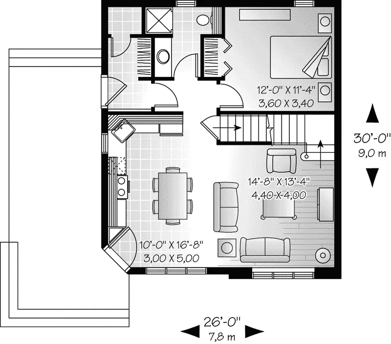 Southern House Plan First Floor - Catawba Creek Country Home 032D-0697 - Search House Plans and More