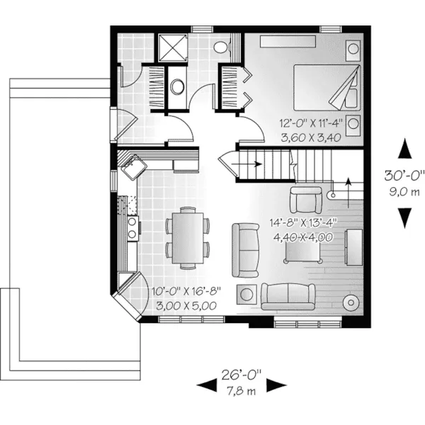 Southern House Plan First Floor - Catawba Creek Country Home 032D-0697 - Search House Plans and More