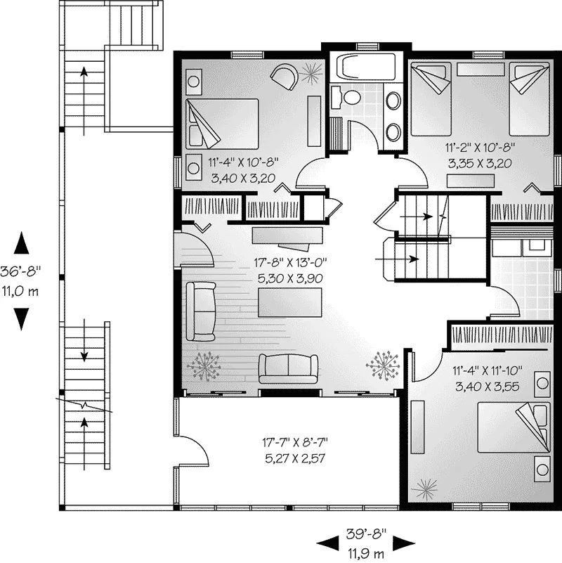 Florida House Plan First Floor - Kellmeyer Coastal Home 032D-0699 - Search House Plans and More
