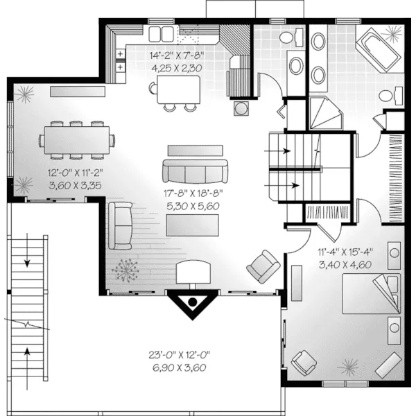 Modern House Plan Second Floor - Kellmeyer Coastal Home 032D-0699 - Search House Plans and More