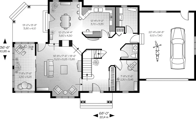 First Floor - Aquamarine European Home 032D-0703 - Search House Plans and More