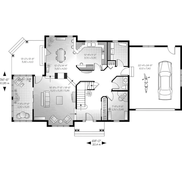 First Floor - Aquamarine European Home 032D-0703 - Search House Plans and More