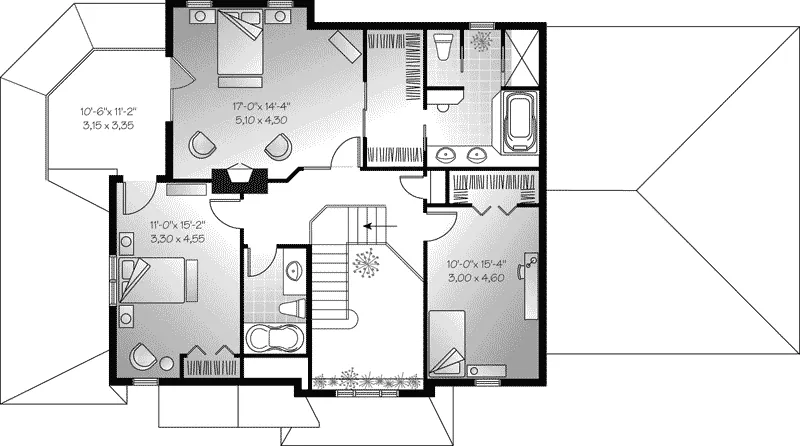 Second Floor - Aquamarine European Home 032D-0703 - Search House Plans and More