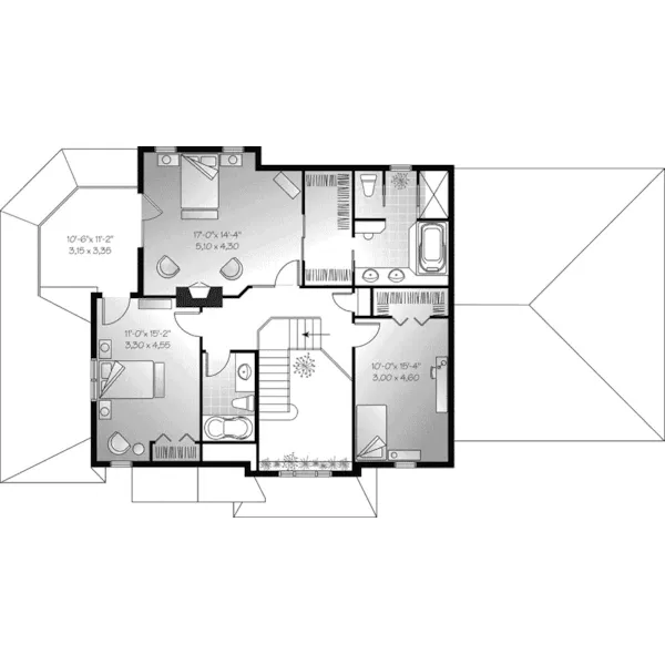 Second Floor - Aquamarine European Home 032D-0703 - Search House Plans and More