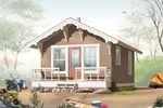 Ranch House Plan Front Image - Landscape Country Cottage Home 032D-0707 - Shop House Plans and More