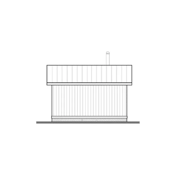 Beach & Coastal House Plan Rear Elevation - Shadybridge Lake Cabin Home 032D-0708 - Shop House Plans and More