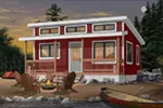 Rustic House Plan Front Photo 07 - Watervista Vacation Home 032D-0709 - Shop House Plans and More