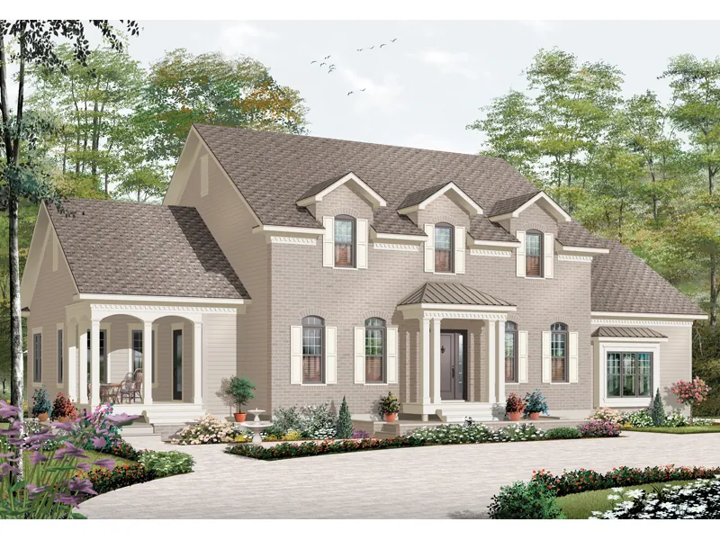 Greek Revival House Plan Front Image - Longthorpe Country Home 032D-0711 - Shop House Plans and More