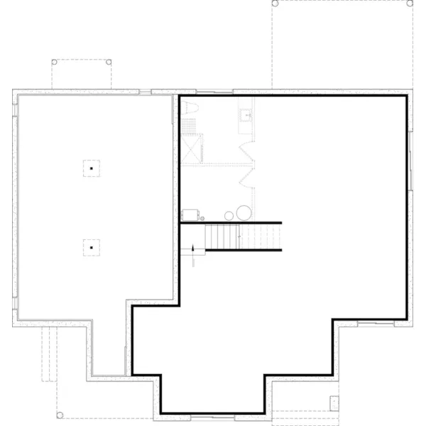 Traditional House Plan Lower Level Floor - Eagle Bluff Traditional Home 032D-0712 - Search House Plans and More