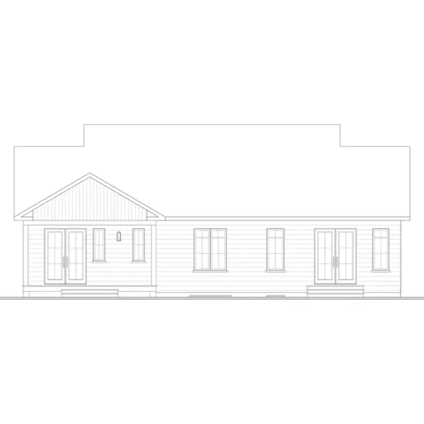 Traditional House Plan Rear Elevation - Eagle Bluff Traditional Home 032D-0712 - Search House Plans and More