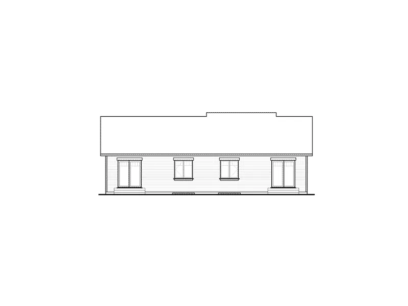 Ranch House Plan Rear Elevation - Lionsgate Ranch Duplex Home 032D-0716 - Shop House Plans and More
