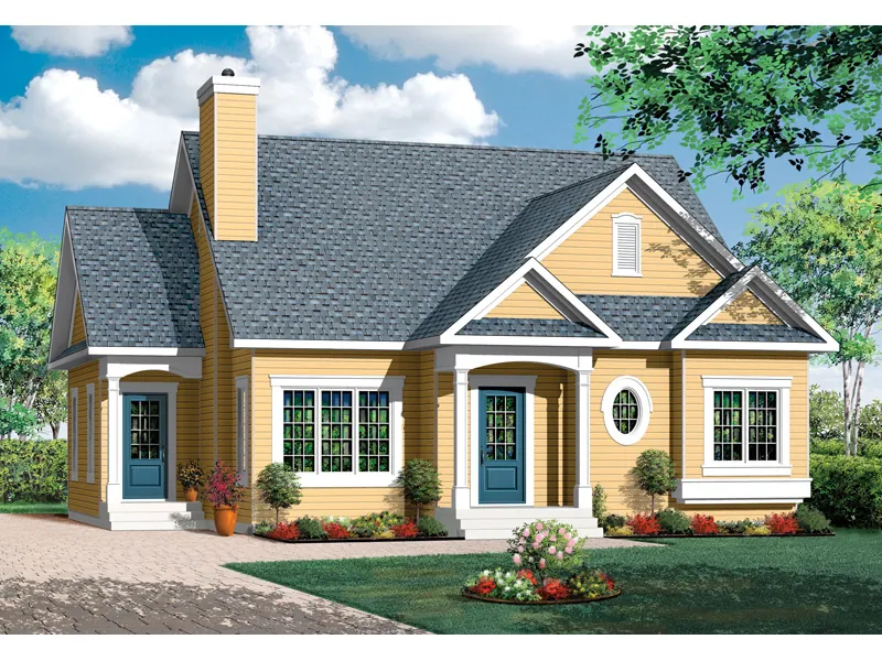 Early American House Plan Front Image - Larbrook Early American Home 032D-0722 - Shop House Plans and More